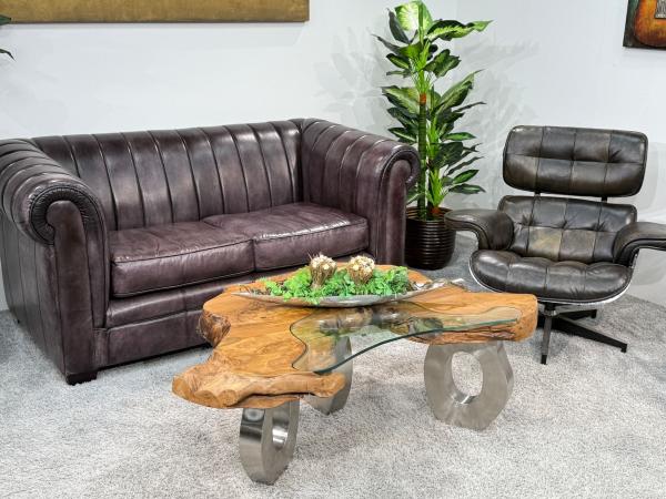 Wohnzimmertisch aus Holz Lakeside Baumscheibentisch