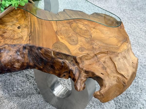 Wohnzimmertisch aus Holz Lakeside Baumscheibentisch