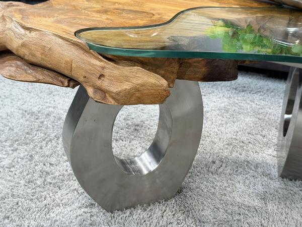 Wohnzimmertisch aus Holz Lakeside Baumscheibentisch