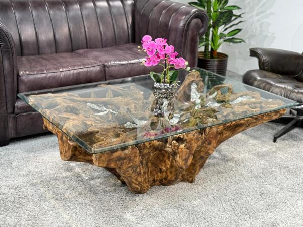 Baumwurzel Couchtisch Root aus Teakholz