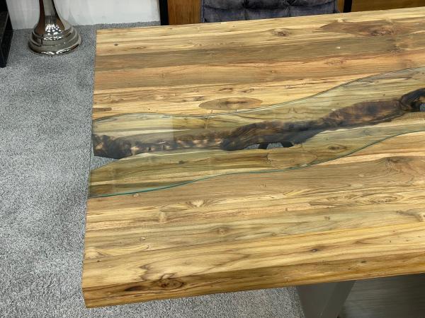 Esstisch / Massivholztisch "Deep Island U ca. 200 x 99,5 x 78 cm aus recyceltem Altholz