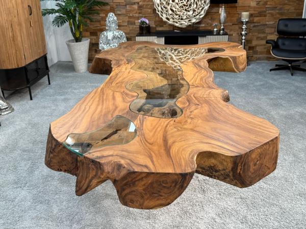 Baumstammtisch Designtisch Kunstwerk Unikat