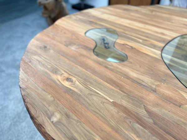 Außergewöhnlicher Esstisch 300 cm Fusion Vollholz massiv