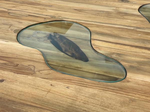 Echtholz Besprechungstisch "Fusion" aus Teak 260cm