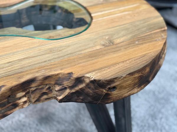 Design Sofatisch Loftstyle Altholz Rohstahl