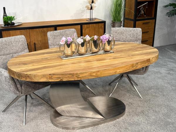 Ovaler Esstisch Konferenztisch aus Holz Sky Island