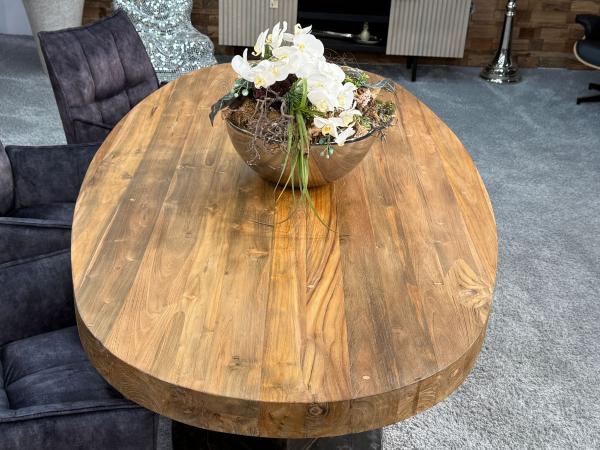 Ovaler Esstisch Konferenztisch aus Holz Sky Island