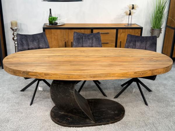 Ovaler Esstisch Konferenztisch aus Holz Sky Island