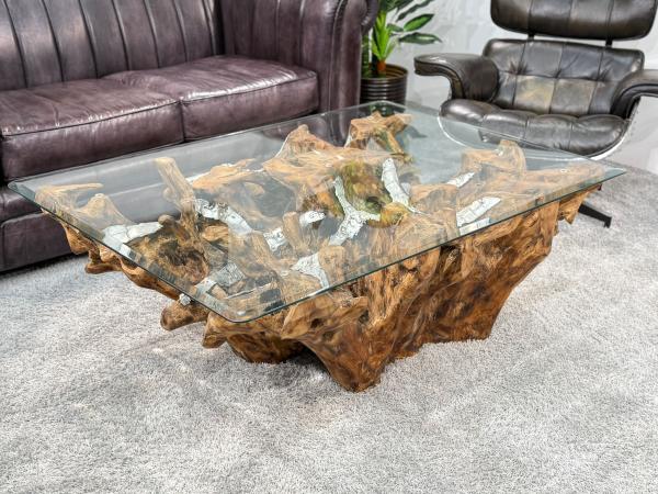 Baumwurzel Couchtisch Root aus Teakholz