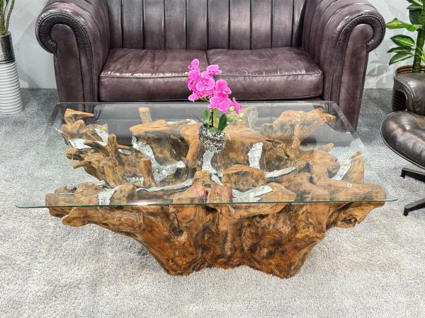 Baumwurzel Couchtisch Root aus Teakholz