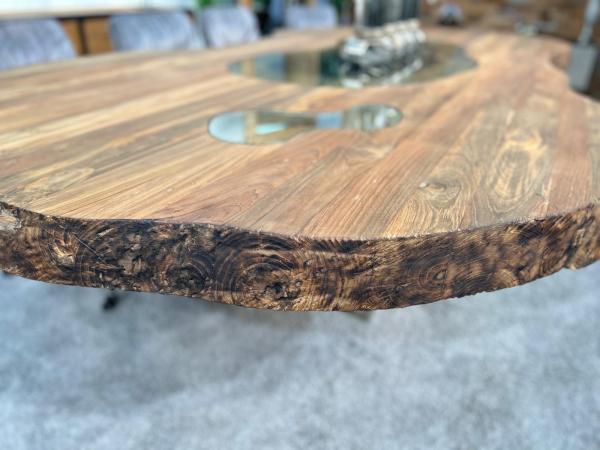 Außergewöhnlicher Esstisch 300 cm Fusion Vollholz massiv