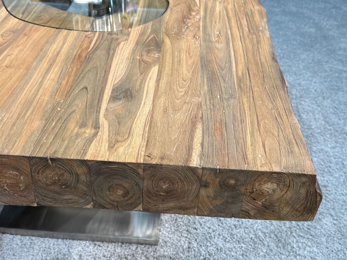 Esszimmertisch-200cm-aus-Teakholz-Altholz-Glas