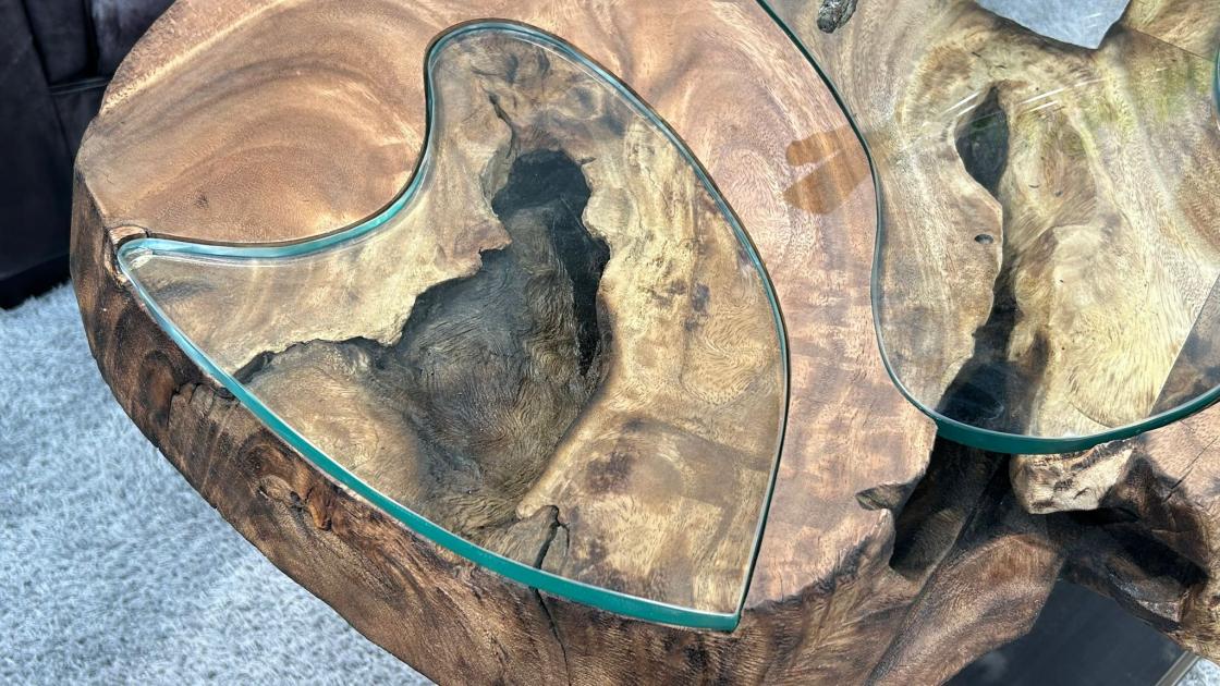 Schöner Baumstamm Couchtisch