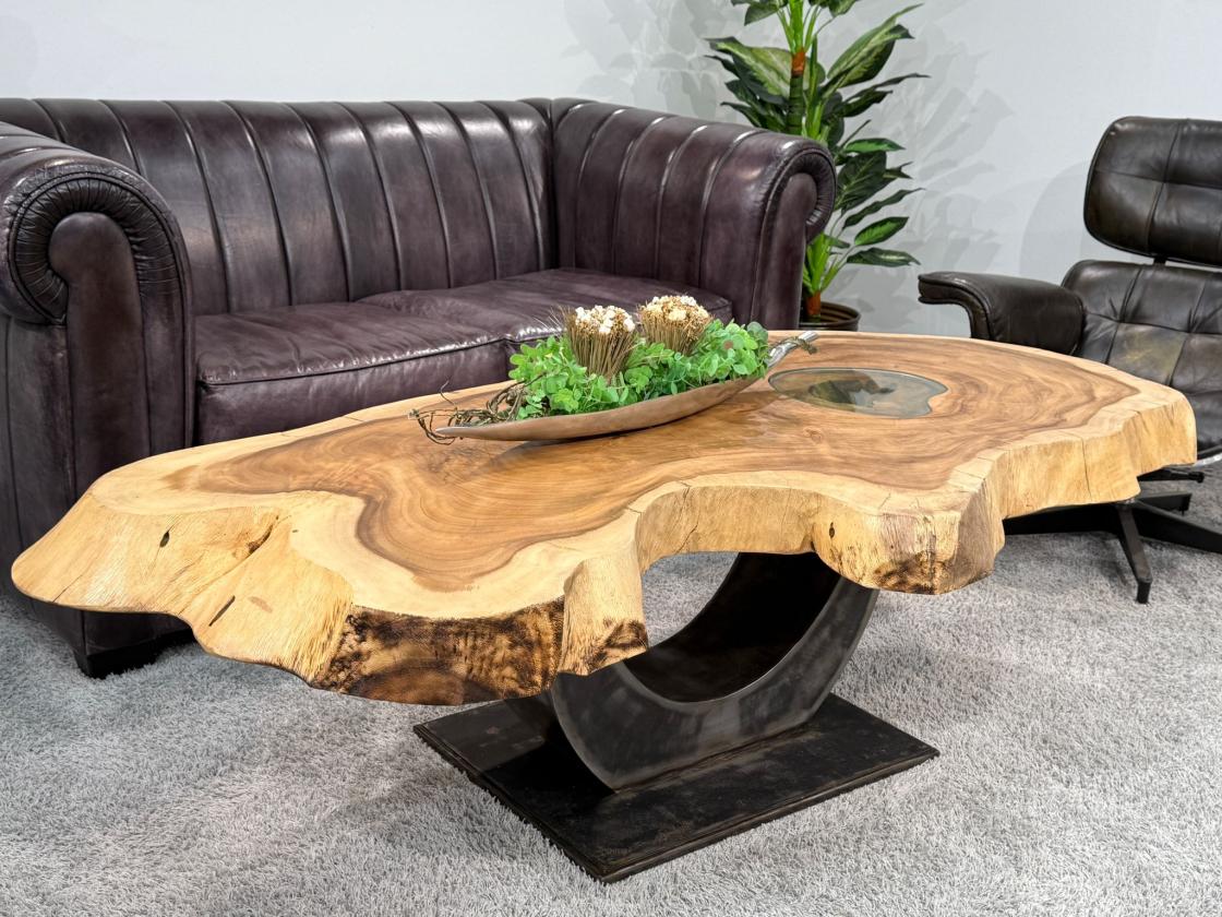 Designtisch Baumstamm Couchtisch