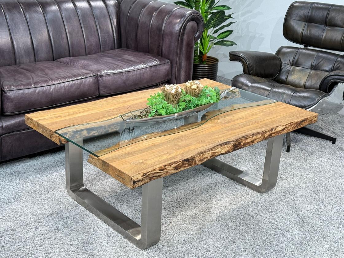 Echtholz Wohnzimmertisch Old Elements 120 x 80 cm