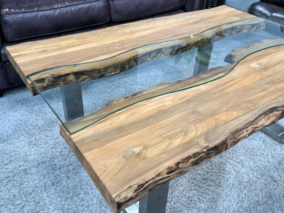 Echtholz Wohnzimmertisch Old Elements 120 x 80 cm