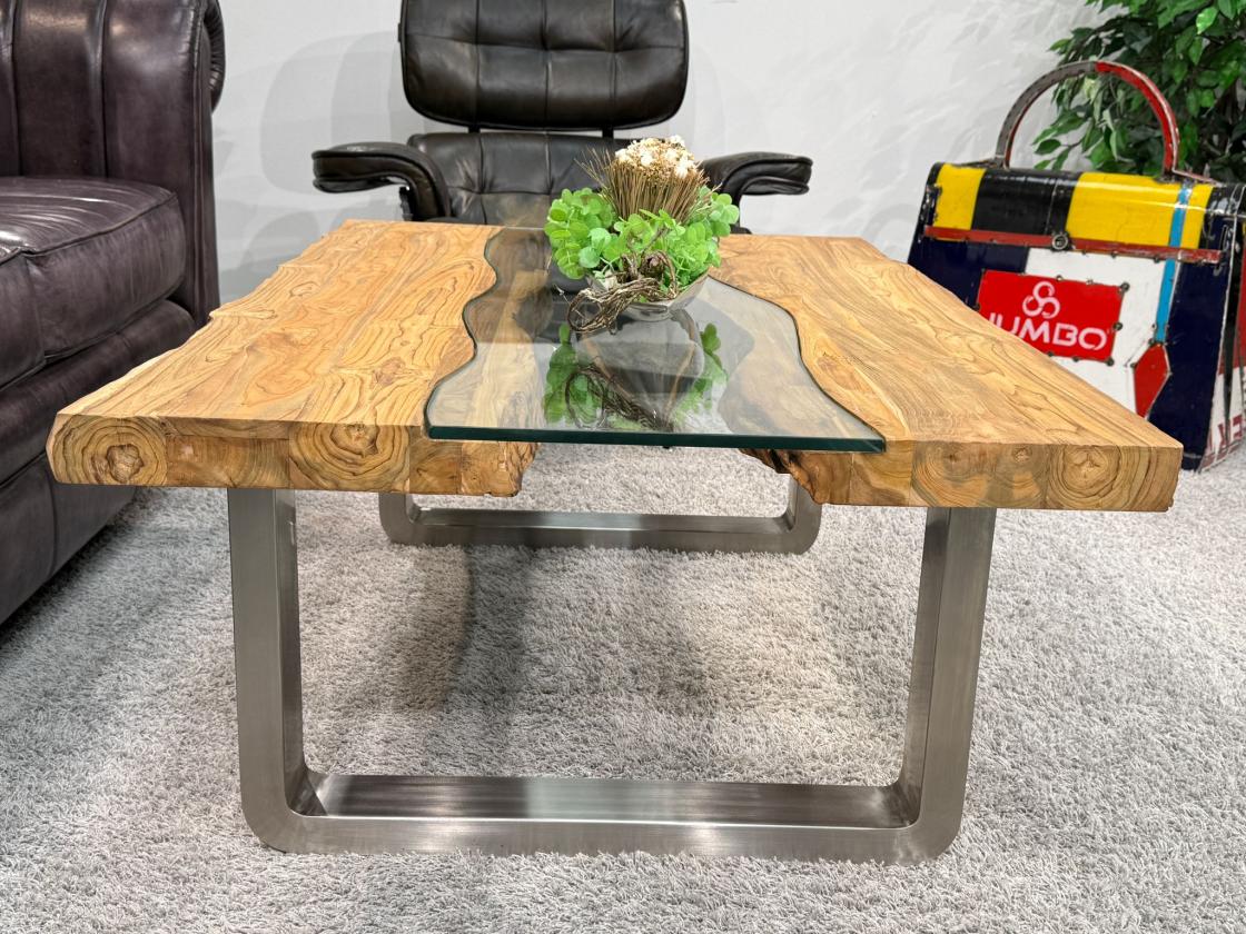 Echtholz Wohnzimmertisch Old Elements 120 x 80 cm