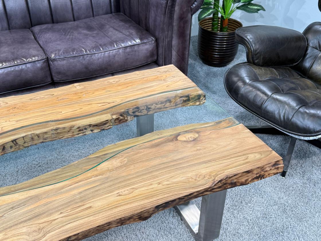 Echtholz Wohnzimmertisch Old Elements 120 x 80 cm