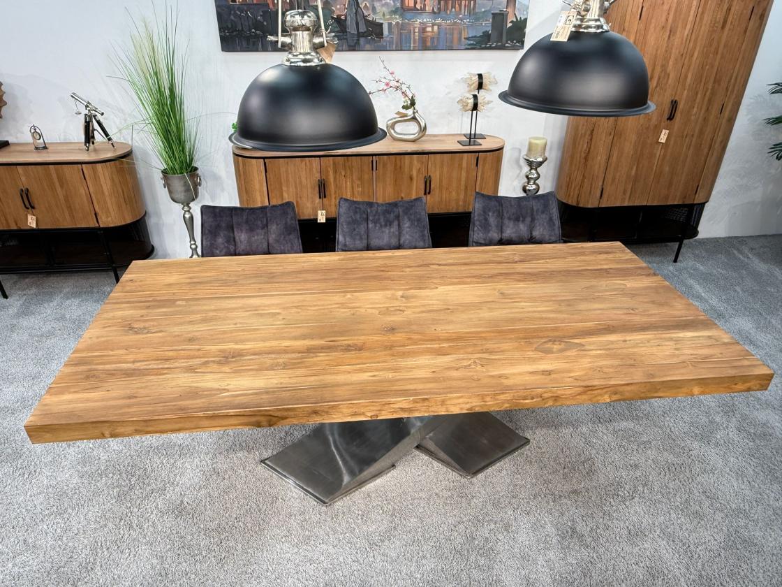 Eckiger Holztisch für das Wohnzimmer 220 cm