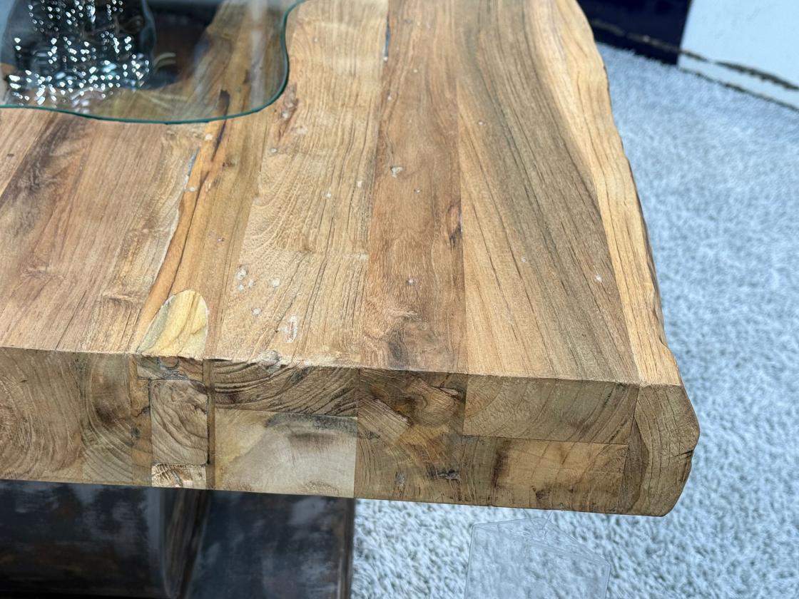 Rechteckiger Couchtisch aus Massivholz Deep Island 100 cm