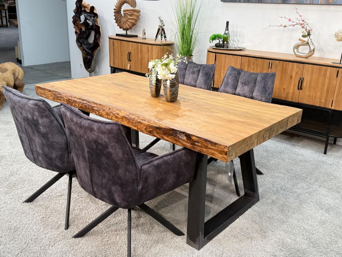 Esstisch aus Massivholz für 6 Personen 180 cm
