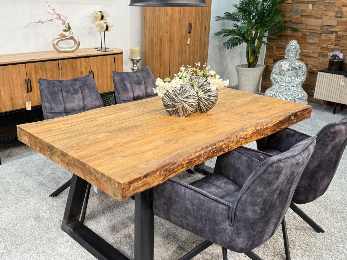 Esstisch aus Massivholz für 6 Personen 180 cm