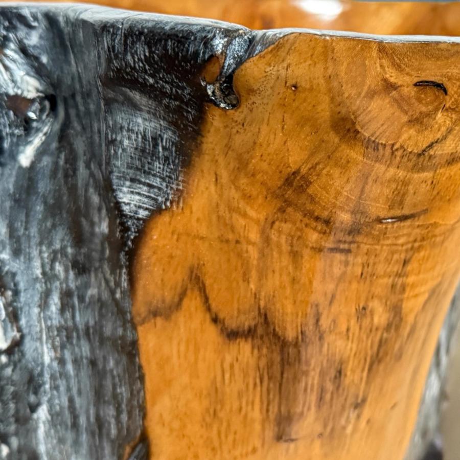 Schale aus Holz Verena Teakholz Handarbeit