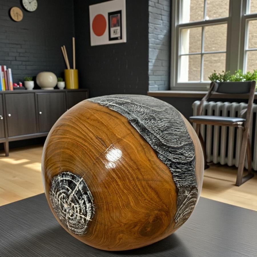 Schale aus Holz Verena Teakholz Handarbeit