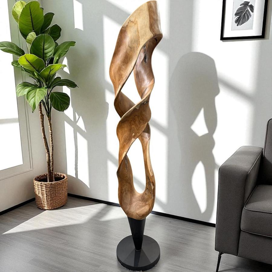 Holzskulptur Aufsteller Baumstamm 3D-Optik