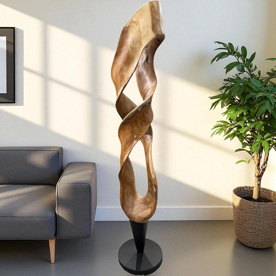 Holzskulptur Aufsteller Baumstamm 3D-Optik