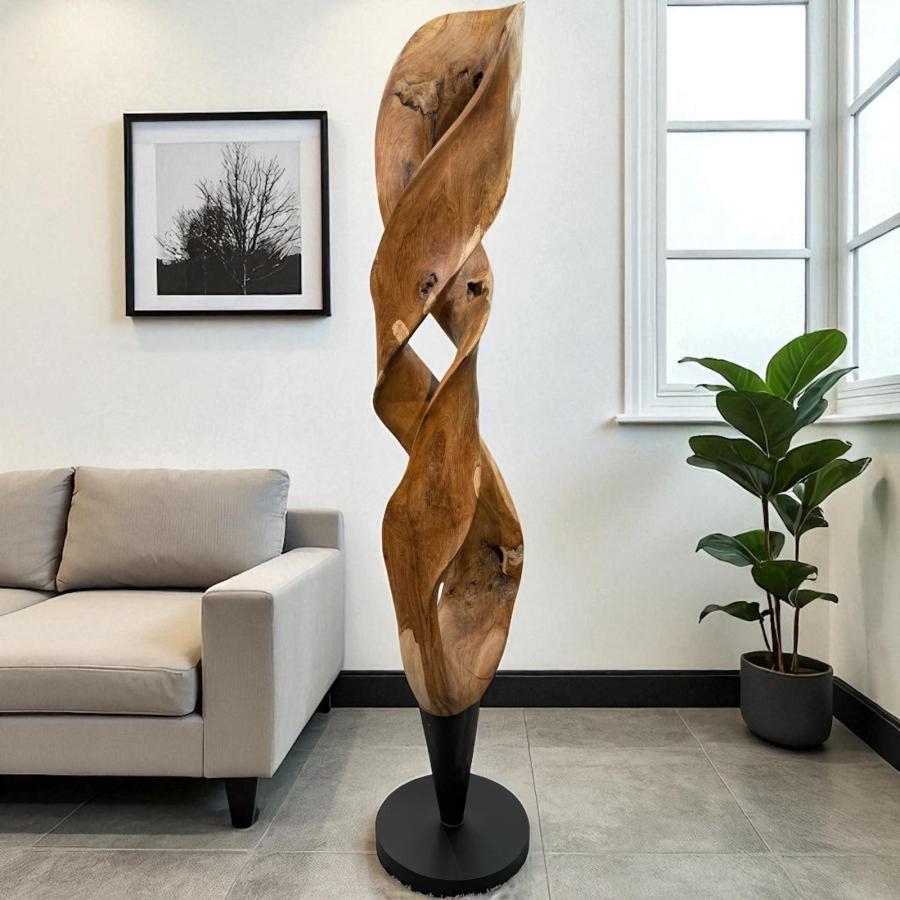 Holzskulptur Aufsteller Baumstamm 3D-Optik