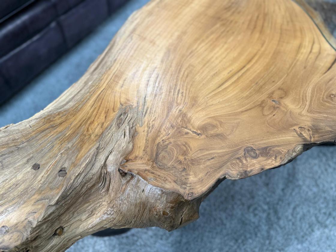 Wohnzimmertisch aus Holz Lakeside Baumscheibentisch