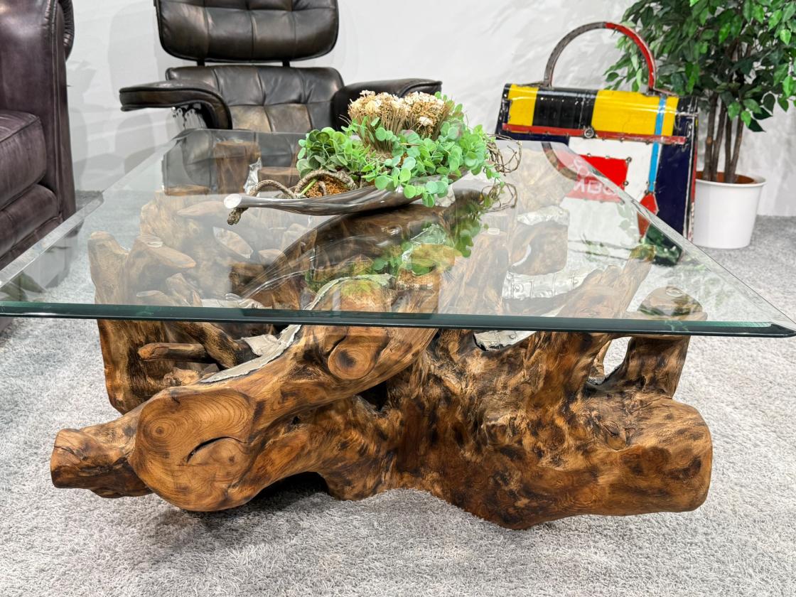 Baumwurzel Couchtisch Root aus Teakholz