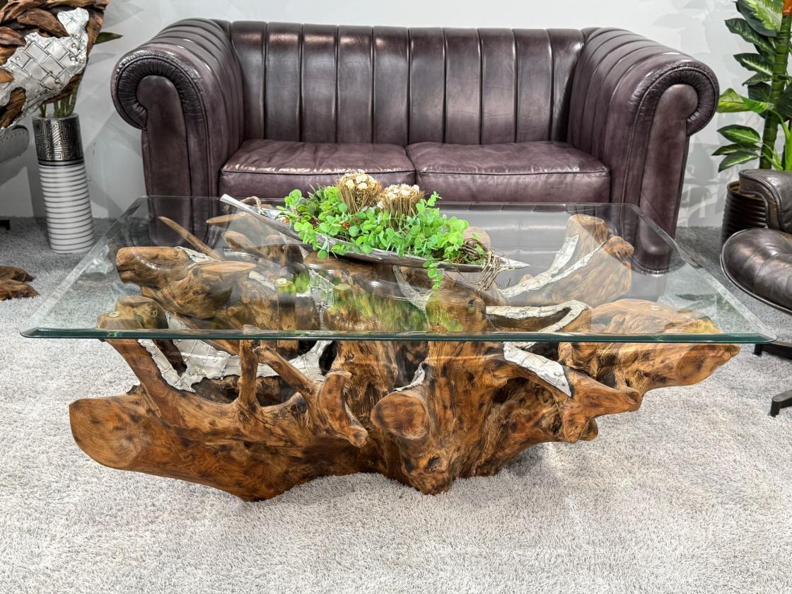 Baumwurzel Couchtisch Root aus Teakholz