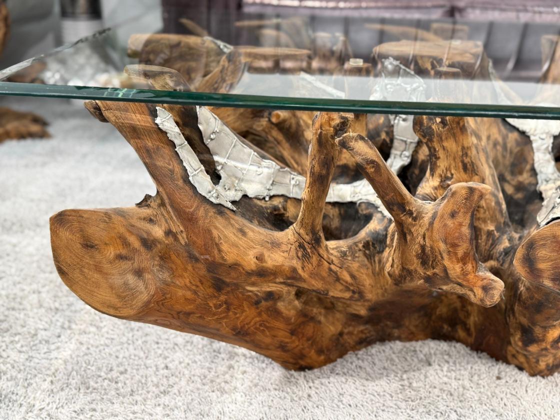 Baumwurzel Couchtisch Root aus Teakholz