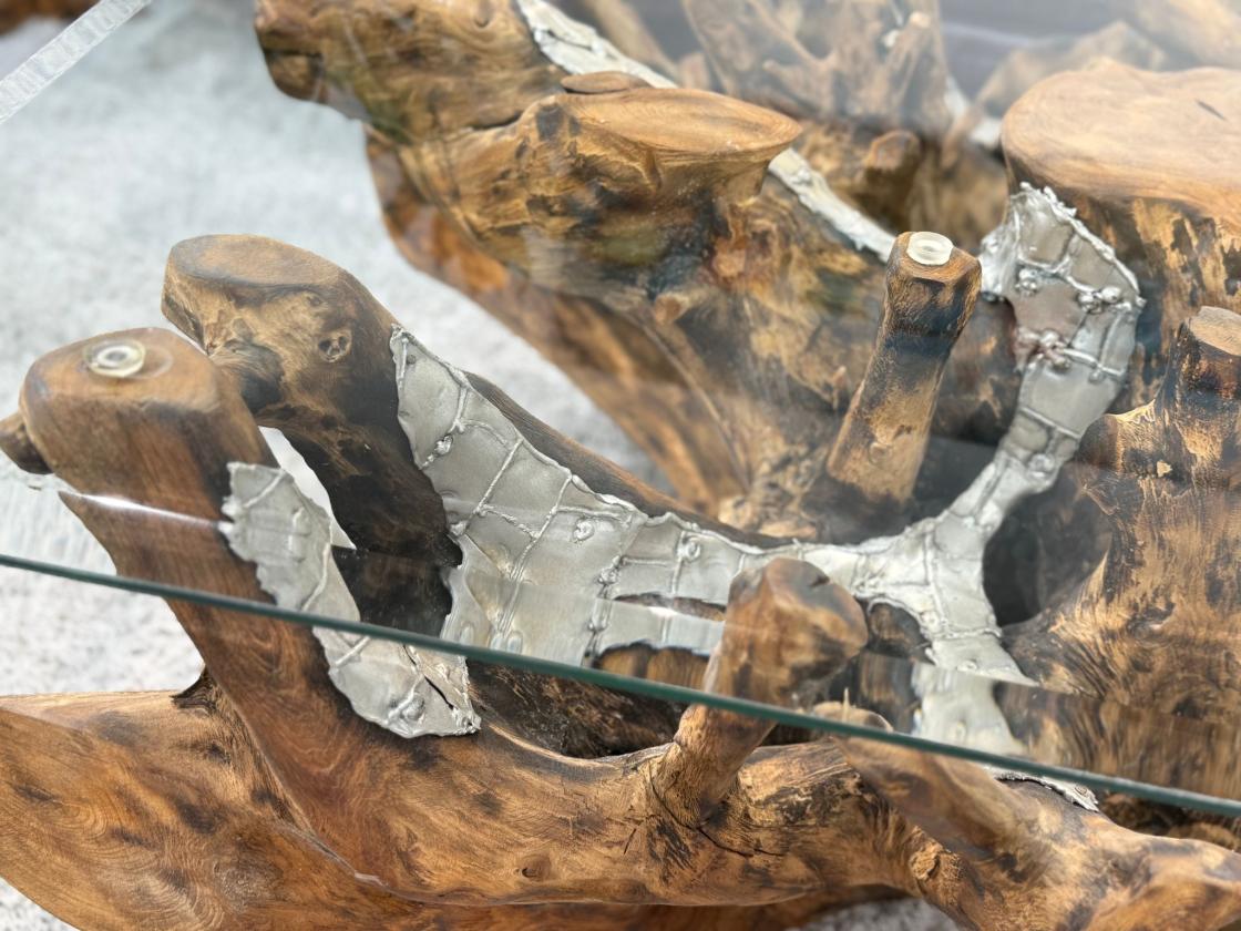 Baumwurzel Couchtisch Root aus Teakholz