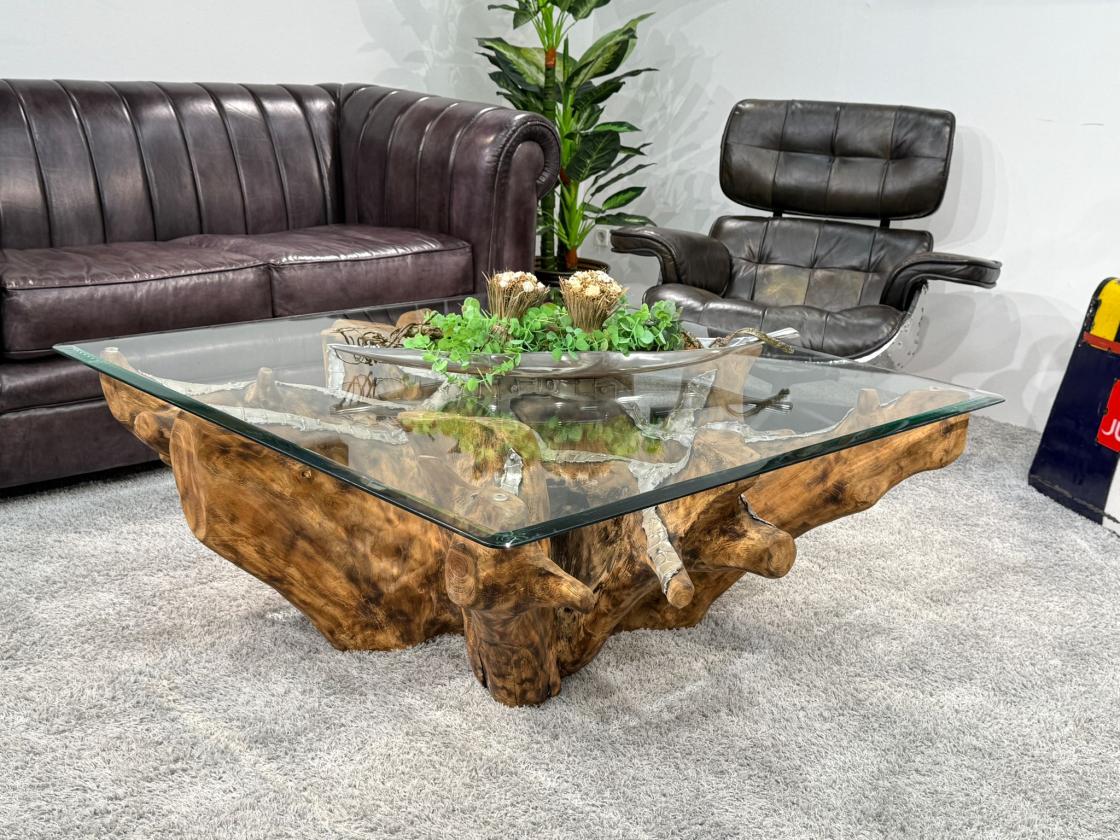 Baumwurzel Couchtisch Root aus Teakholz