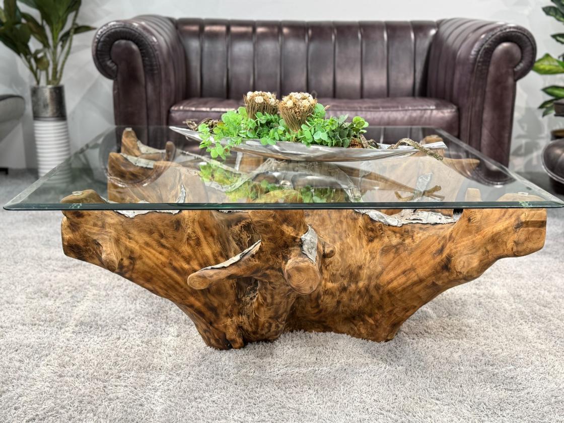 Baumwurzel Couchtisch Root aus Teakholz