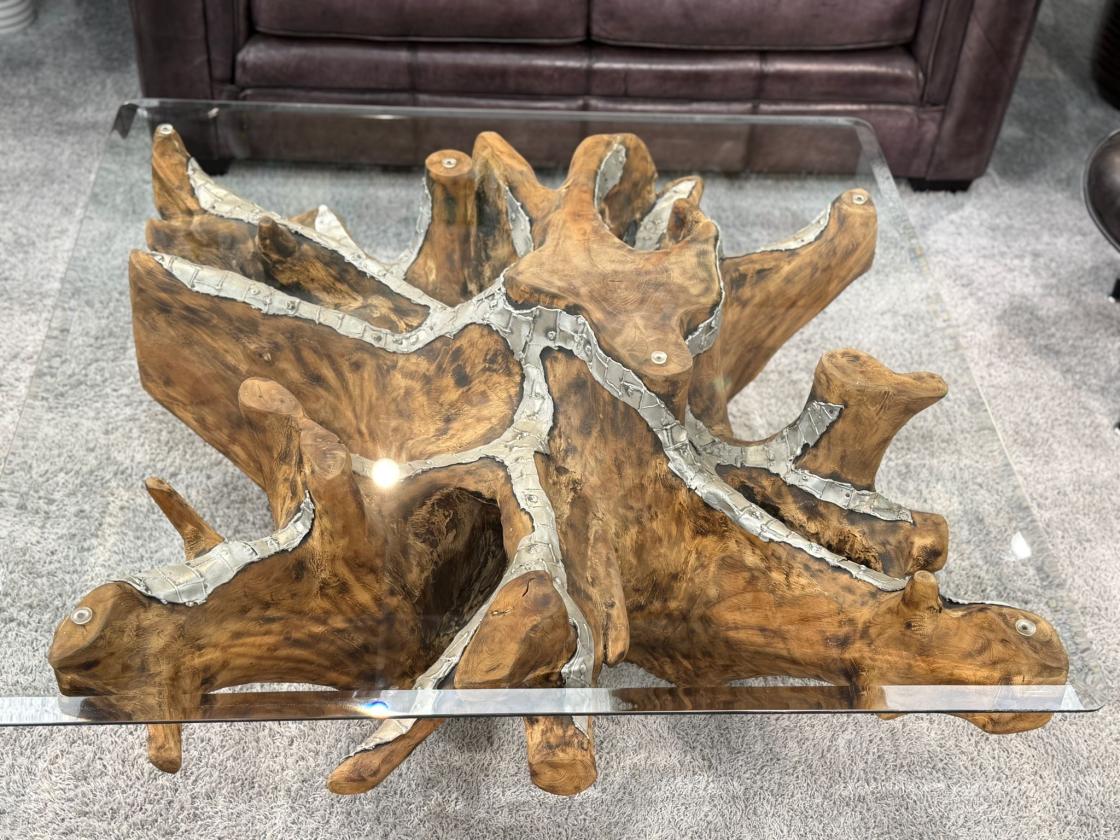 Baumwurzel Couchtisch Root aus Teakholz