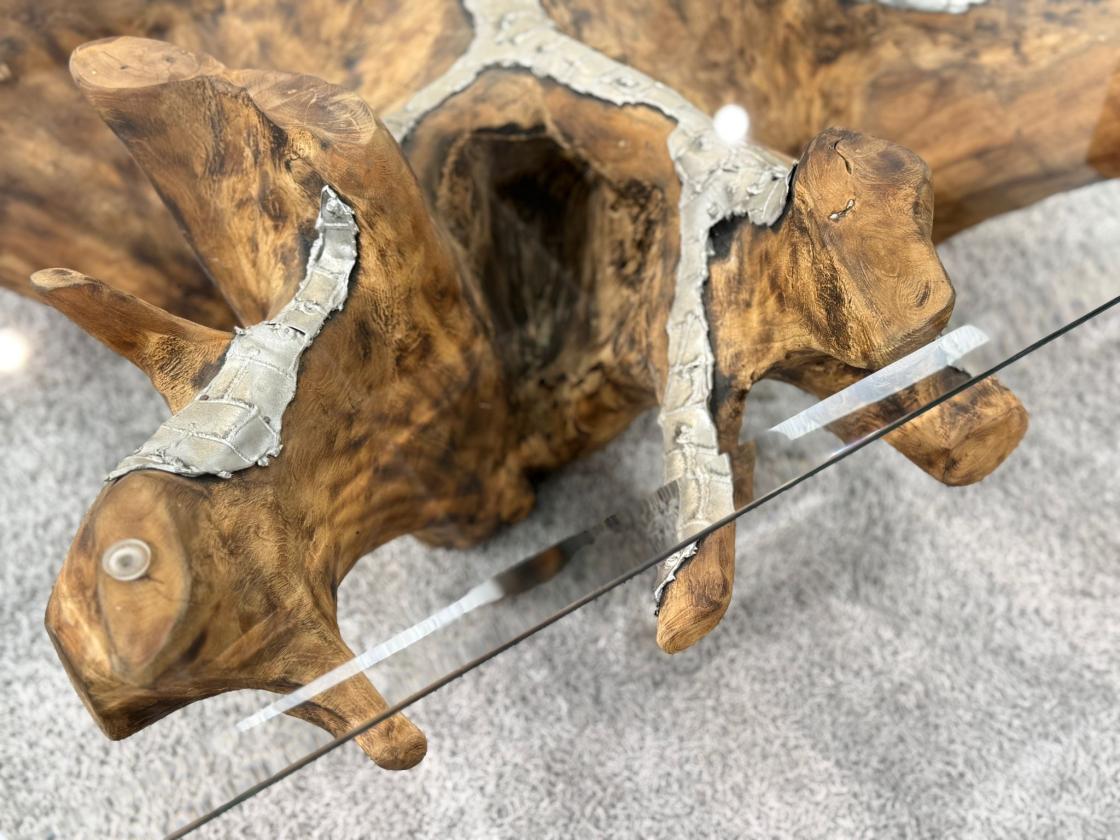 Baumwurzel Couchtisch Root aus Teakholz