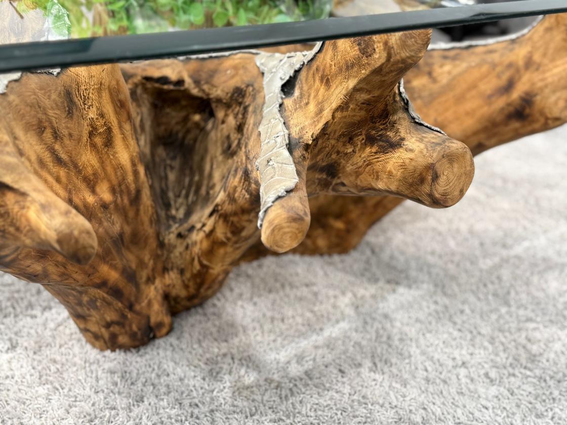 Baumwurzel Couchtisch Root aus Teakholz