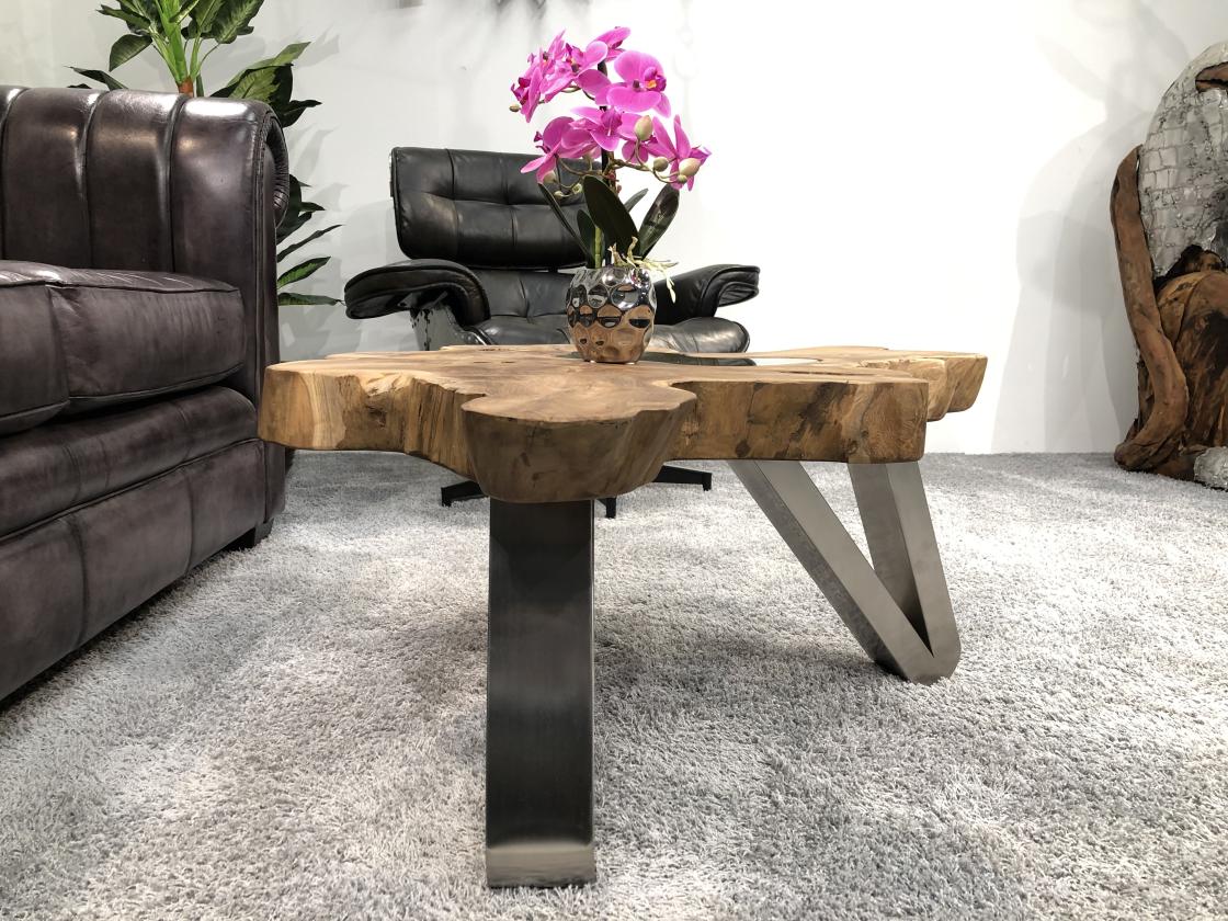 Baumstamm-Wildkante-Teak-Natur-Couchtisch