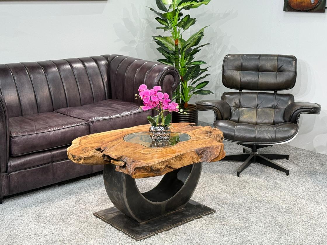 Besonder Couchtisch Expression aus holz Baumscheibe Baumstamm