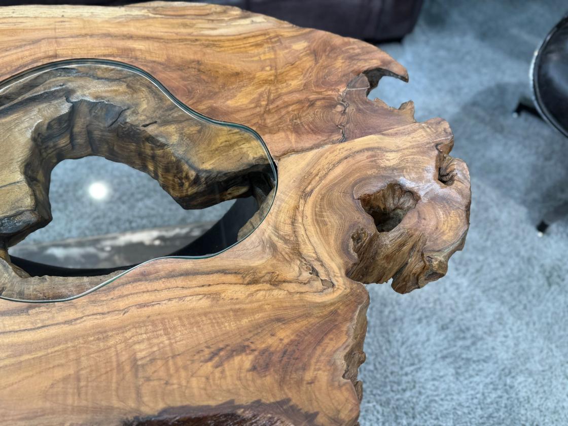 Besonder Couchtisch Expression aus holz Baumscheibe Baumstamm