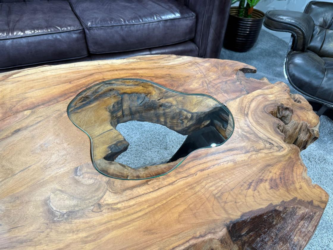 Besonder Couchtisch Expression aus holz Baumscheibe Baumstamm