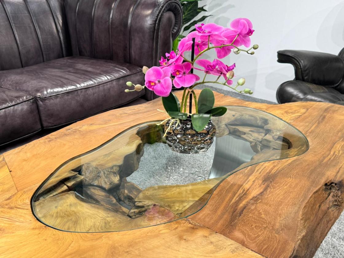Besonder Couchtisch Expression aus holz Baumscheibe Baumstamm