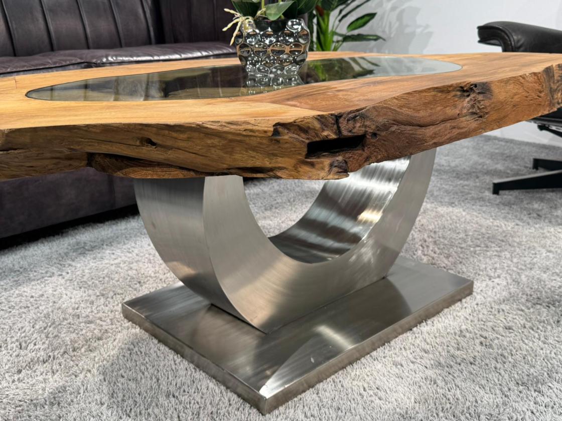 Besonder Couchtisch Expression aus holz Baumscheibe Baumstamm