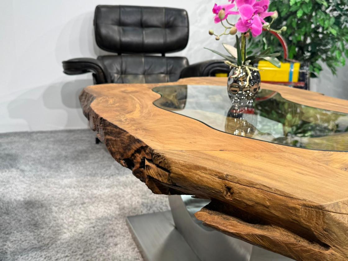 Besonder Couchtisch Expression aus holz Baumscheibe Baumstamm