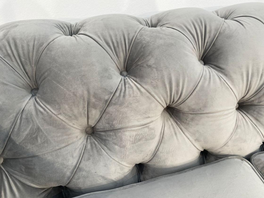 Couch-2-Sitzer-Jetstyle-aus-Echtleder-mit-Aluminium-im-Aviator-Design