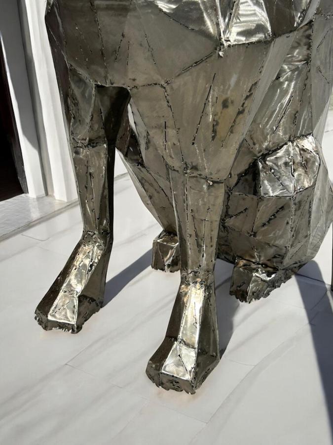 Skulptur Hund aus Eisen 120 cm